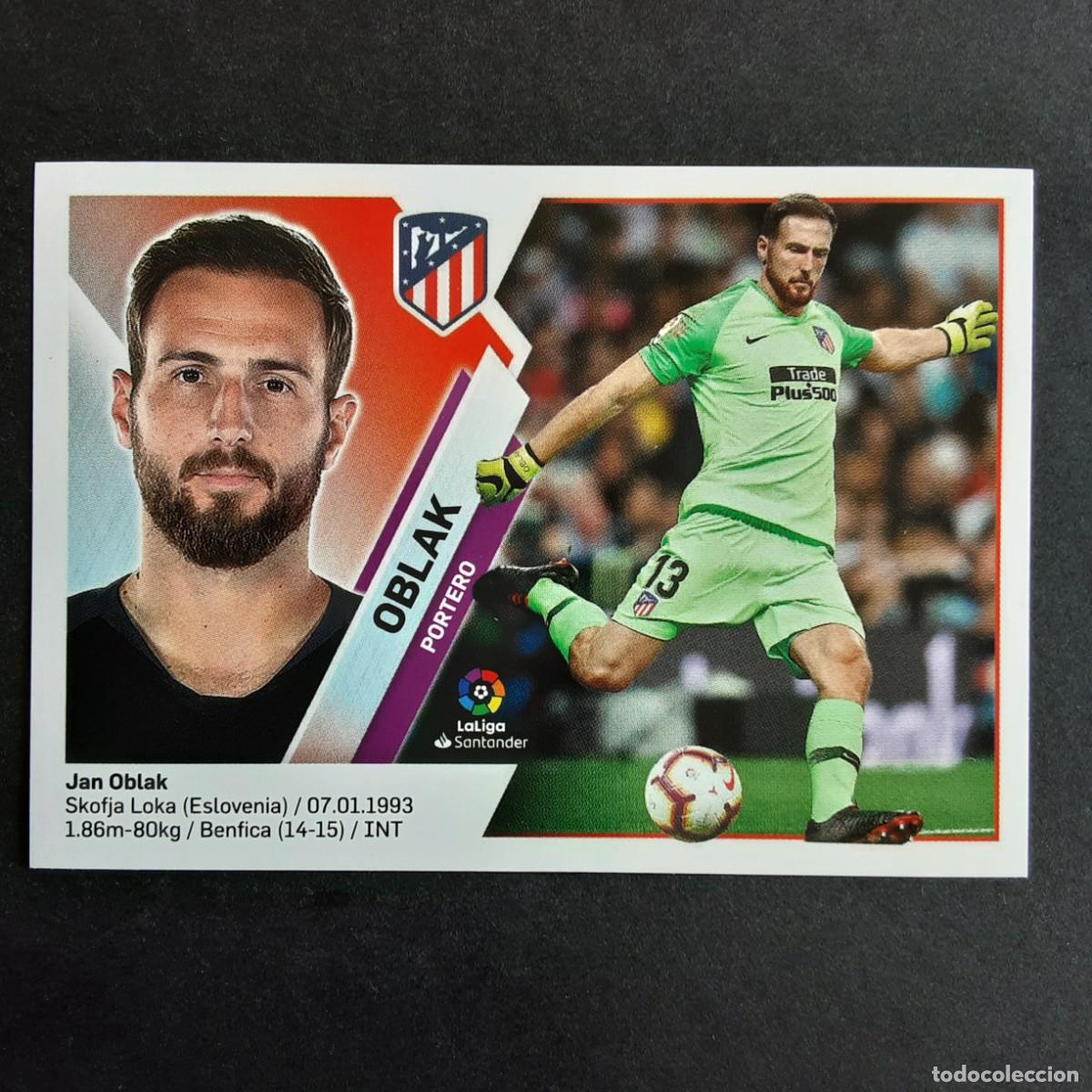 Cromos de f&uacute;tbol: CROMO LIGA 2019 2020 19 20 COLECCIONES ESTE PANINI N&ordm;1 OBLAK-AT.MADRID NUNCA PEGADO