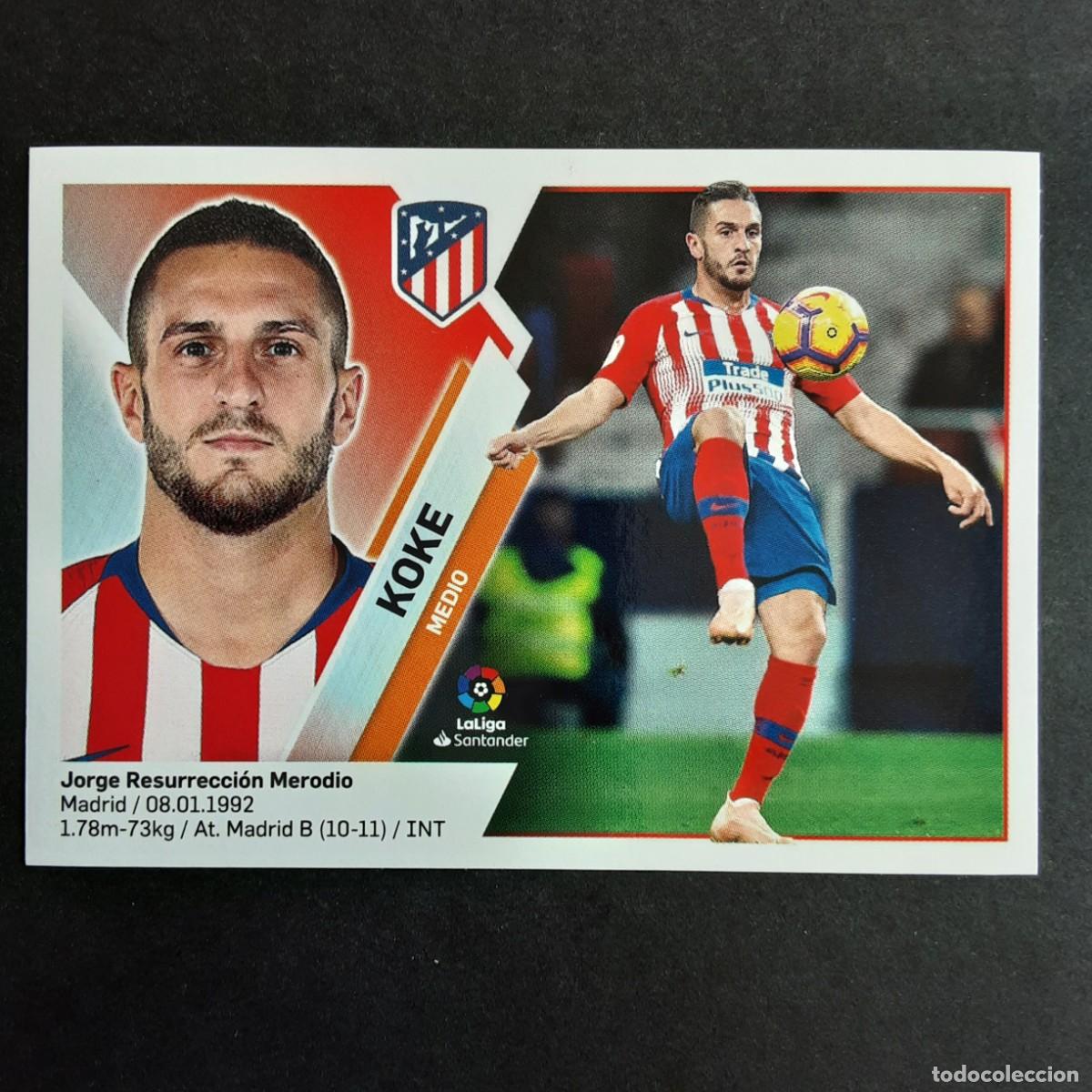 Cromos de F&uacute;tbol: CROMO LIGA 2019 2020 19 20 COLECCIONES ESTE PANINI N&ordm;9 KOKE-AT.MADRID NUNCA PEGADO