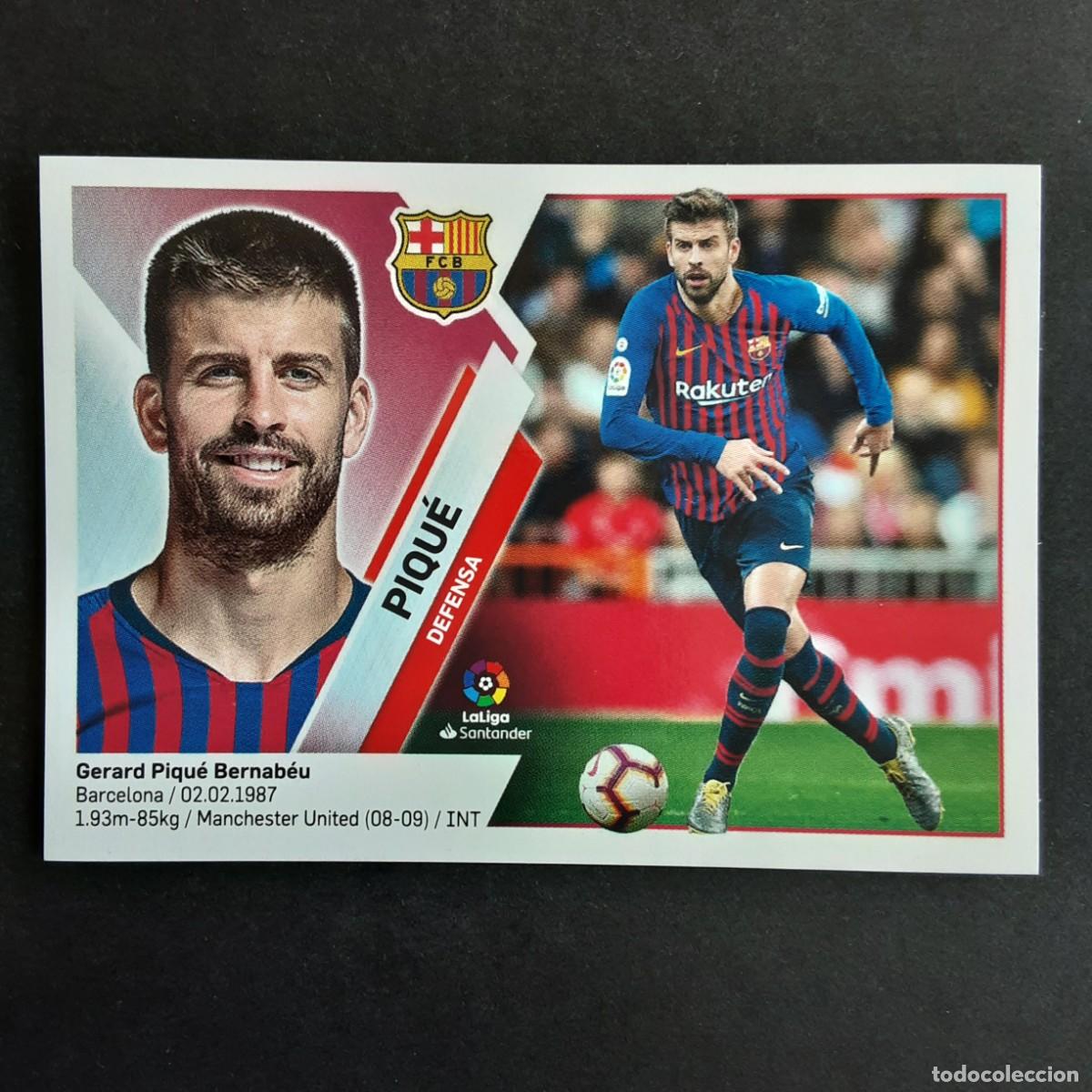 Fu&szlig;ball-Sticker: CROMO LIGA 2019 2020 19 20 COLECCIONES ESTE PANINI N&ordm;6 PIQUE-BARCELONA NUNCA PEGADO