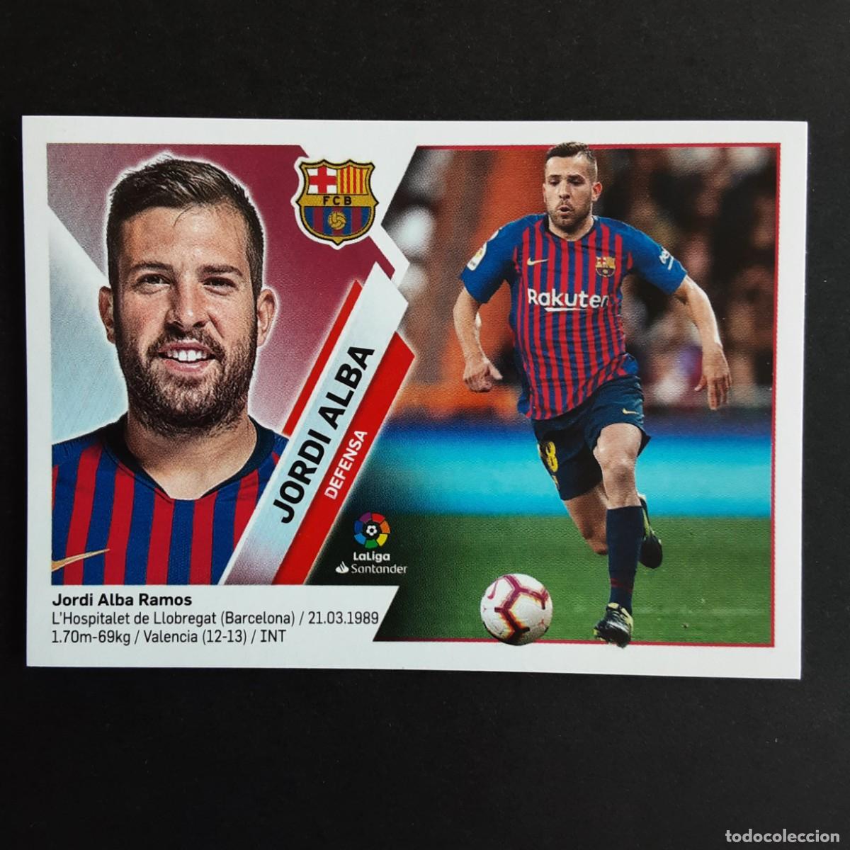 Fu&szlig;ball-Sticker: CROMO LIGA 2019 2020 19 20 COLECCIONES ESTE PANINI N&ordm;7 JORDI ALBA-BARCELONA NUNCA PEGADO