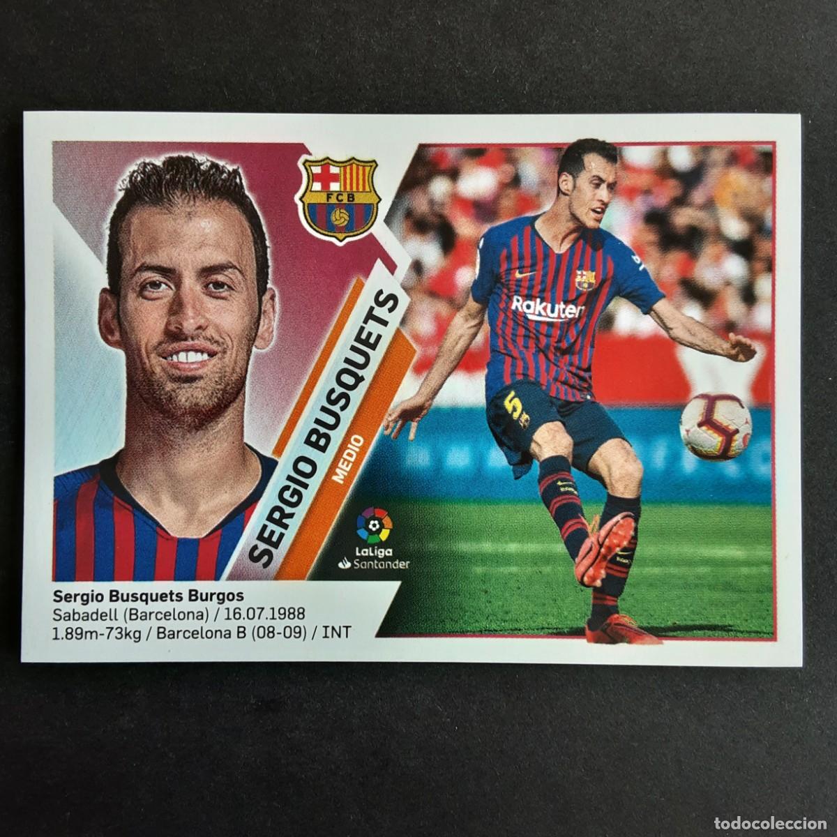 Cromos de f&uacute;tbol: CROMO LIGA 2019 2020 19 20 COLECCIONES ESTE PANINI N&ordm;8 SERGIO BUSQUETS-BARCELONA NUNCA PEGADO