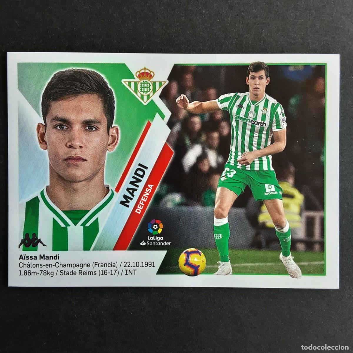 Cartes &agrave; collectionner de Football: CROMO LIGA 2019 2020 19 20 COLECCIONES ESTE PANINI N&ordm;7 MANDI-BETIS NUNCA PEGADO