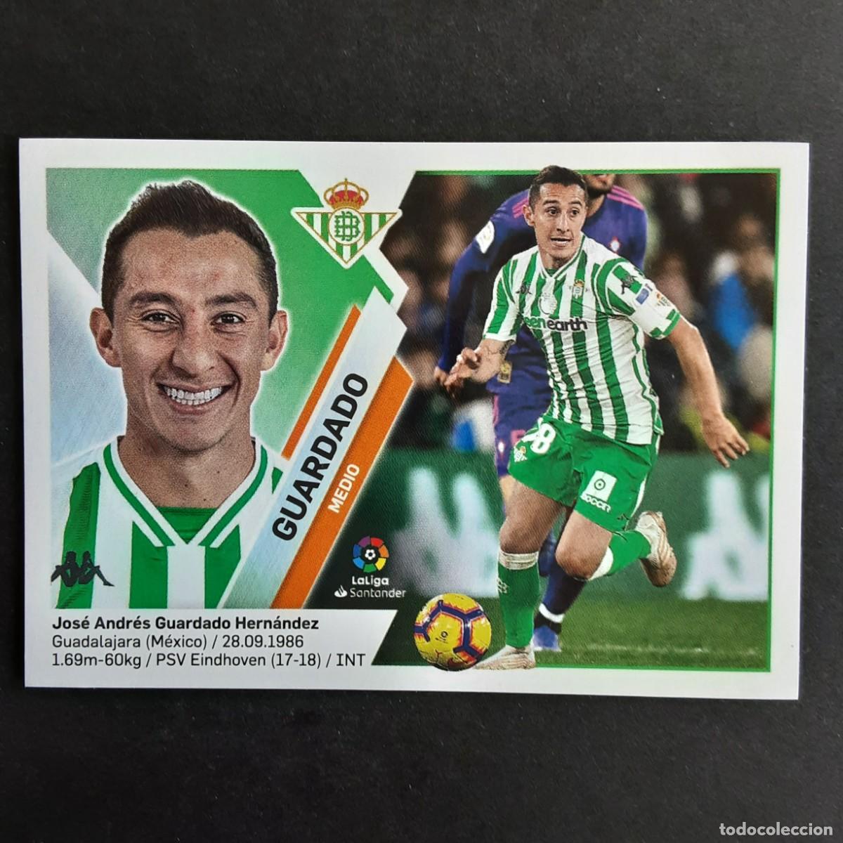 Cromos de f&uacute;tbol: CROMO LIGA 2019 2020 19 20 COLECCIONES ESTE PANINI N&ordm;10 GUARDADO-BETIS NUNCA PEGADO