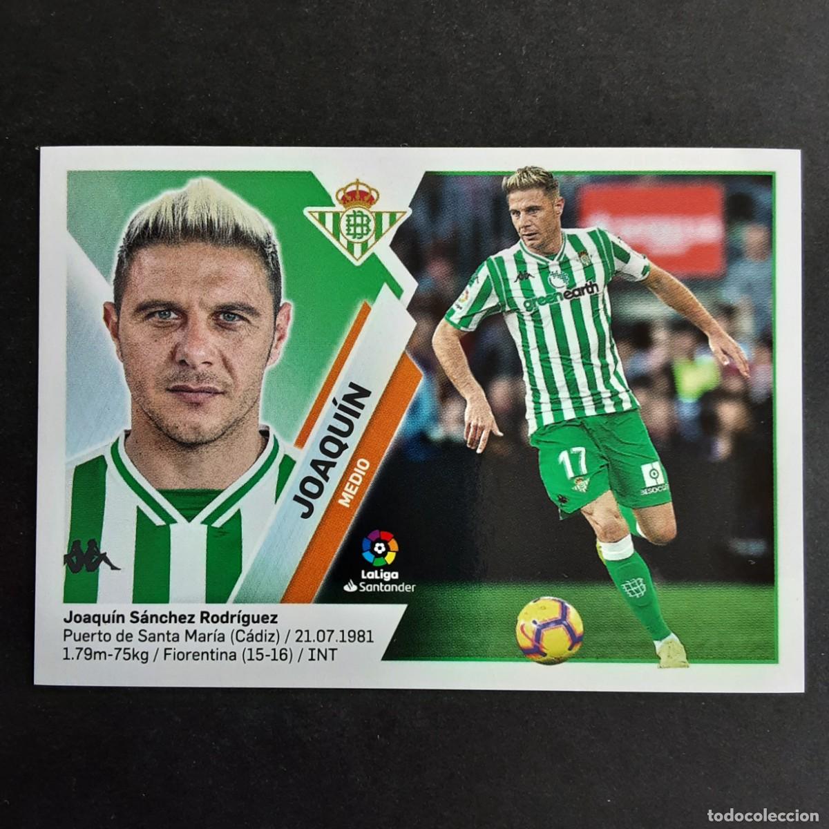 Cromos de F&uacute;tbol: CROMO LIGA 2019 2020 19 20 COLECCIONES ESTE PANINI N&ordm;12 JOAQUIN-BETIS NUNCA PEGADO