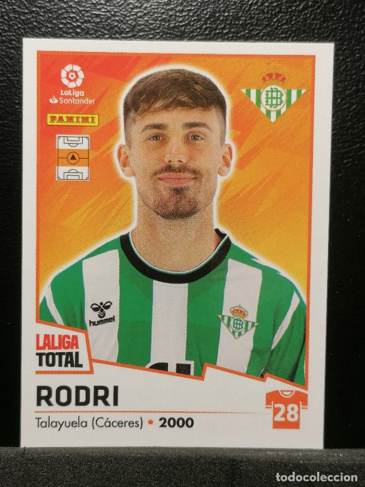 Cromos de F&uacute;tbol: 106 RODRI BETIS LA LIGA TOTAL 2022 2023 22 23 PANINI