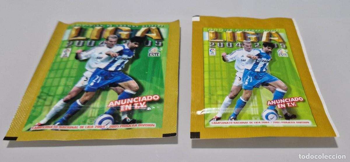 Cromos de f&uacute;tbol: DIFICILISIMO LOTE DE 2 SOBRES SIN ABRIR 04-05 EDICIONES ESTE-PANINI-LIGA-MESSI ROOKIE???