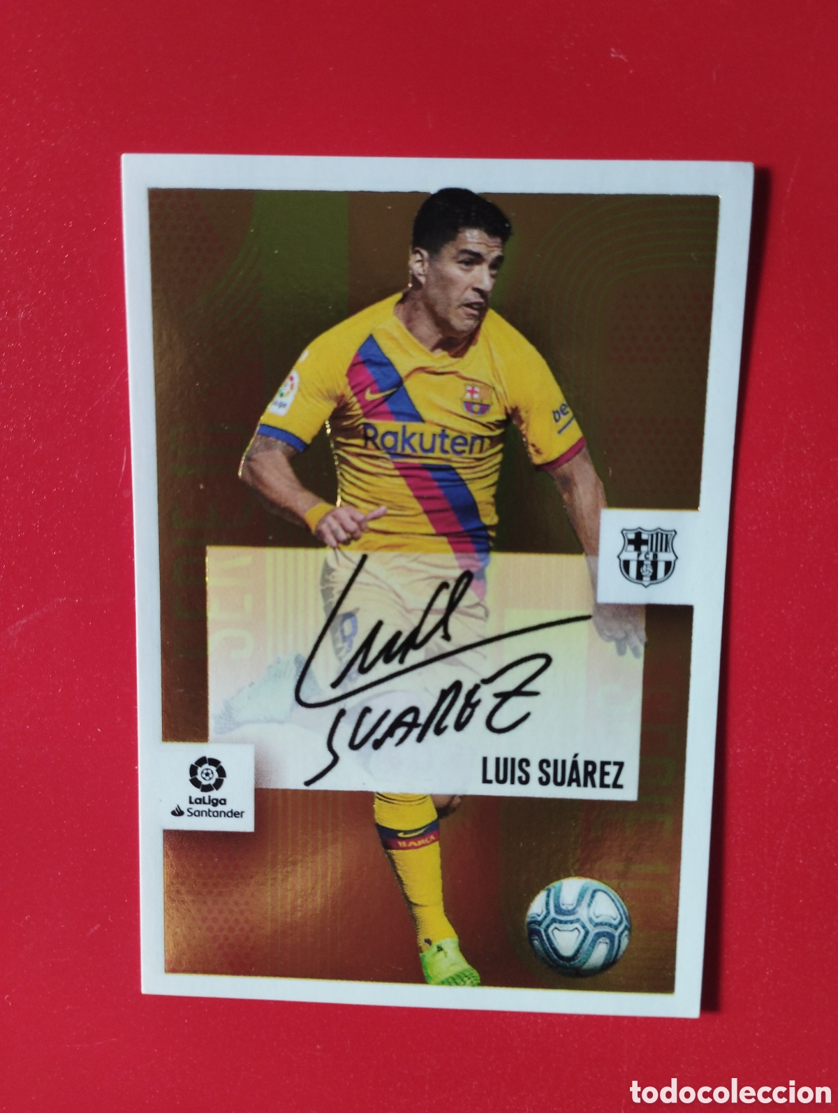 Cromos de f&uacute;tbol: Luis Su&aacute;rez serigrafiada Este 20-21 - Foto 2