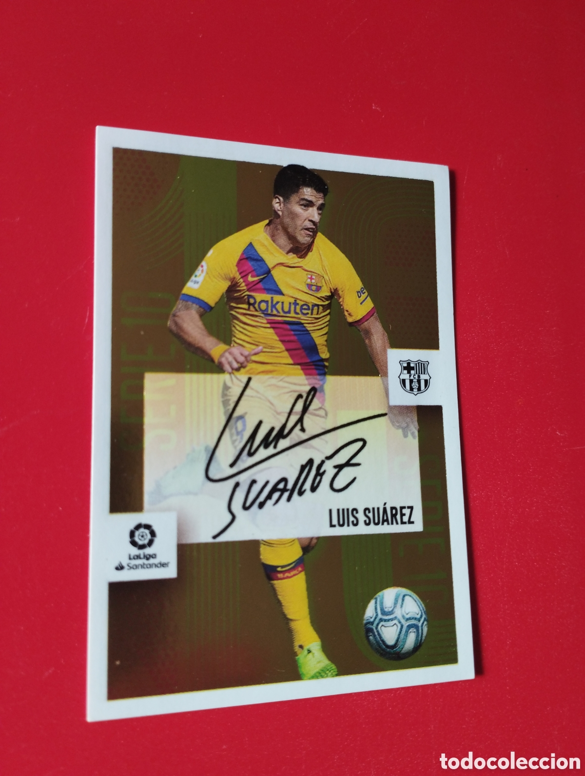 Cromos de f&uacute;tbol: Luis Su&aacute;rez serigrafiada Este 20-21 - Foto 3