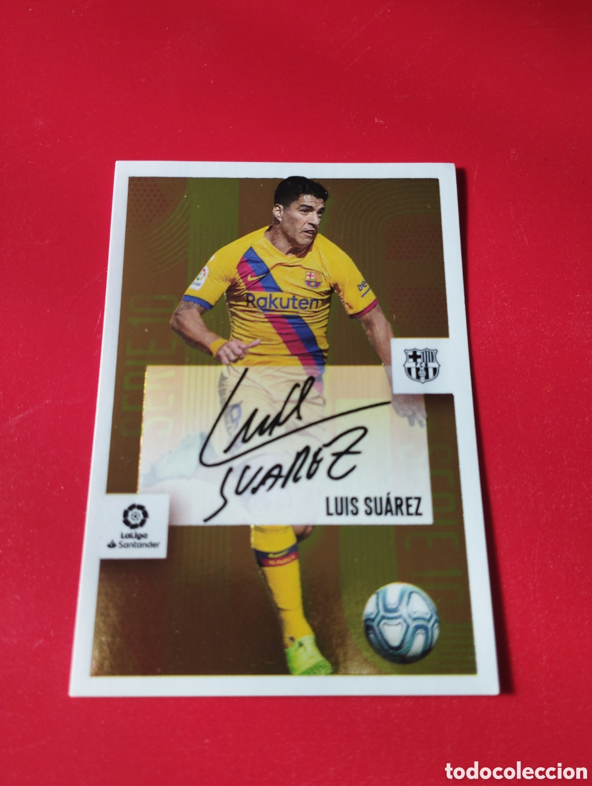 Cromos de f&uacute;tbol: Luis Su&aacute;rez serigrafiada Este 20-21 - Foto 1