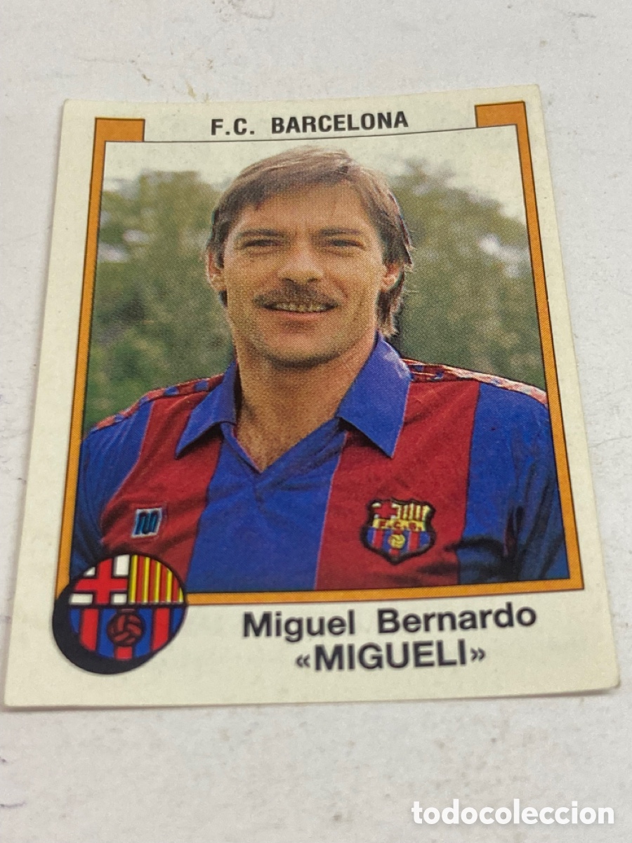 Fu&szlig;ball-Sticker: Cromos Panini F&uacute;tbol 88 F.C. BARCELONA Miguel Bernardo &laquo;MIGUELI&raquo;