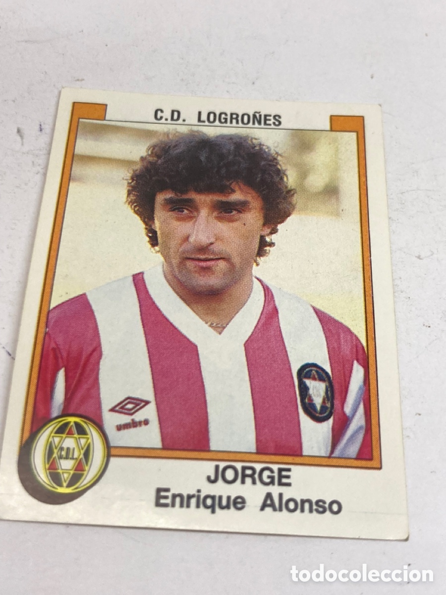Figurine di Calcio: Cromos Panini F&uacute;tbol 88 C.D. LOGRO&Ntilde;ES JORGE Enrique Alonso /PAPEL3
