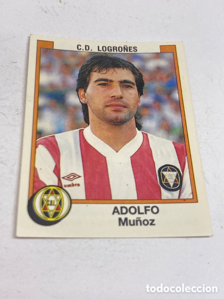 Football Stickers: Cromos Panini F&uacute;tbol 88 C.D. LOGRO&Ntilde;ES ADOLFO Mu&ntilde;oz /PAPEL3