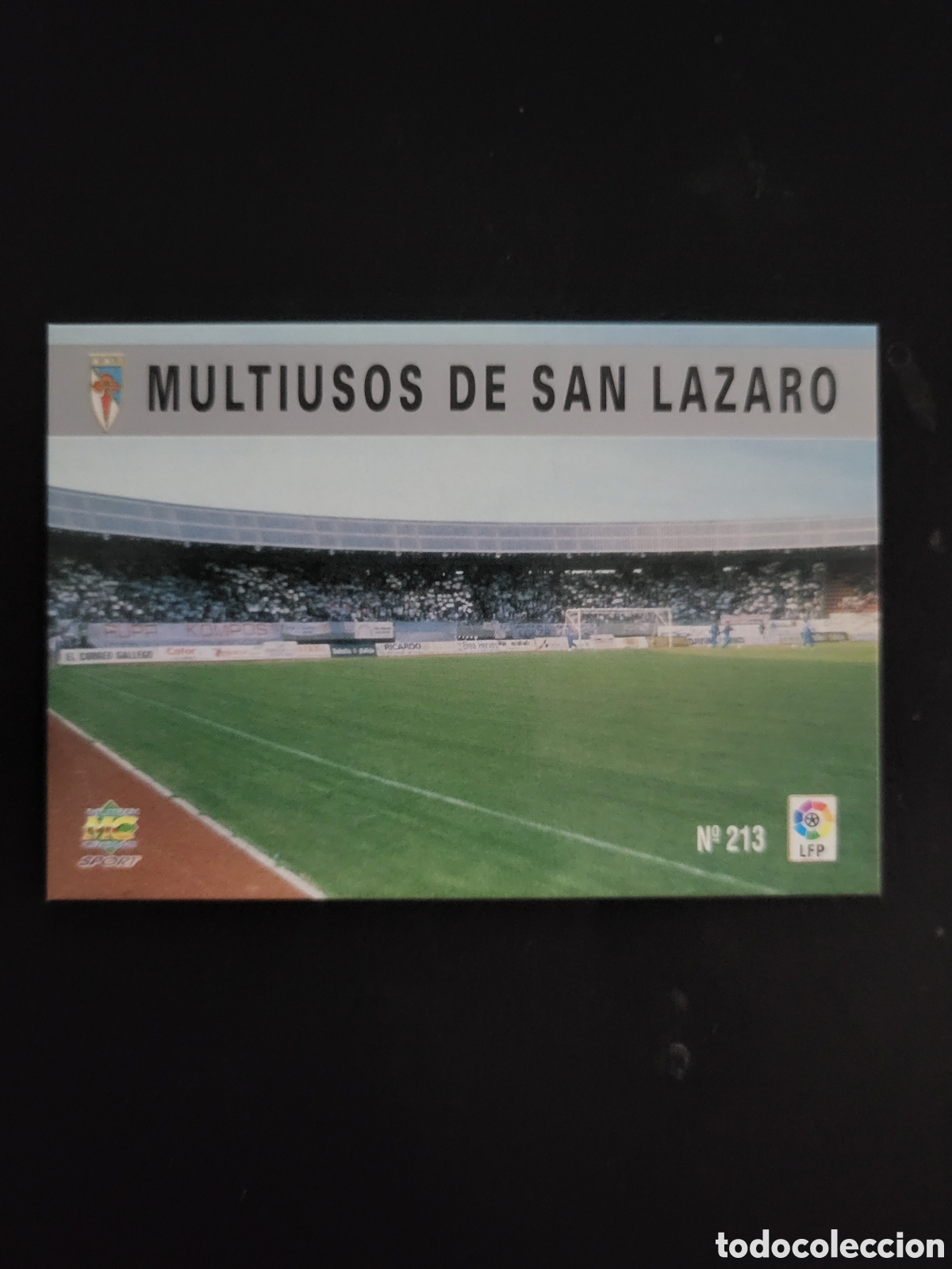 Fu&szlig;ball-Sticker: MULTIUSOS DE SAN LAZARO ESTADIO COMPOSTELA N&Uacute;MERO 213 MUNDICROMO 1997 1998 LAS FICHAS DE LA LIGA
