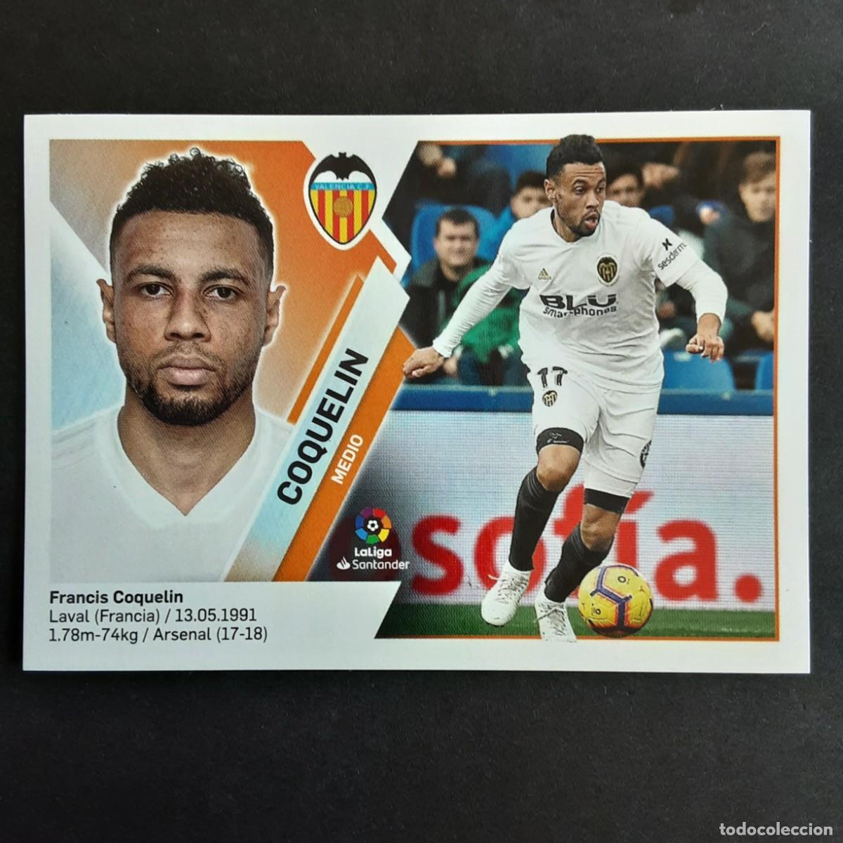 Cromos de f&uacute;tbol: CROMO LIGA 2019 2020 19 20 COLECCIONES ESTE PANINI N&ordm;8 COQUELIN-VALENCIA NUNCA PEGADO