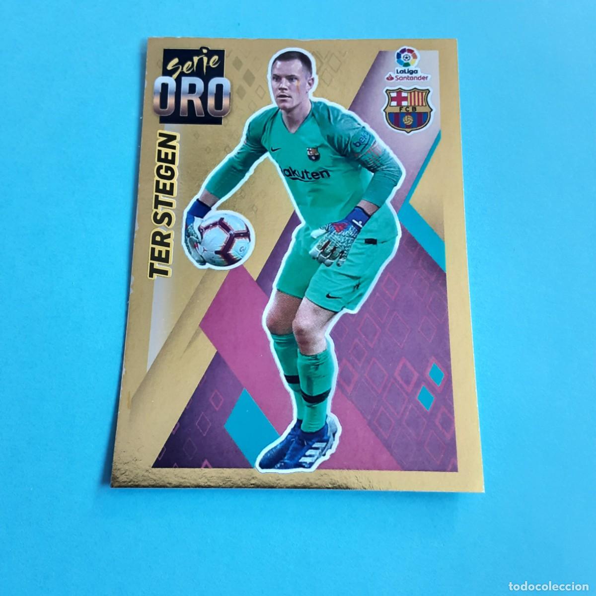 Football Stickers: CROMO LIGA 2019 2020 19 20 COLECCIONES ESTE PANINI SERIE ORO N&ordm;14 TER STEGEN-BARCELONA NUNCA PEGADO