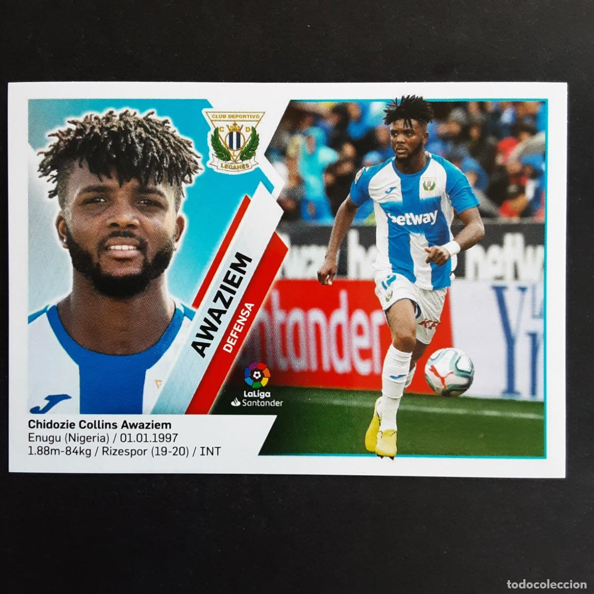 Cromos de f&uacute;tbol: CROMO LIGA 2019 2020 COLECCIONES ESTE PANINI FICHAJE N&ordm;29 BIS AWAZIEM-LEGANES NUNCA PEGADO