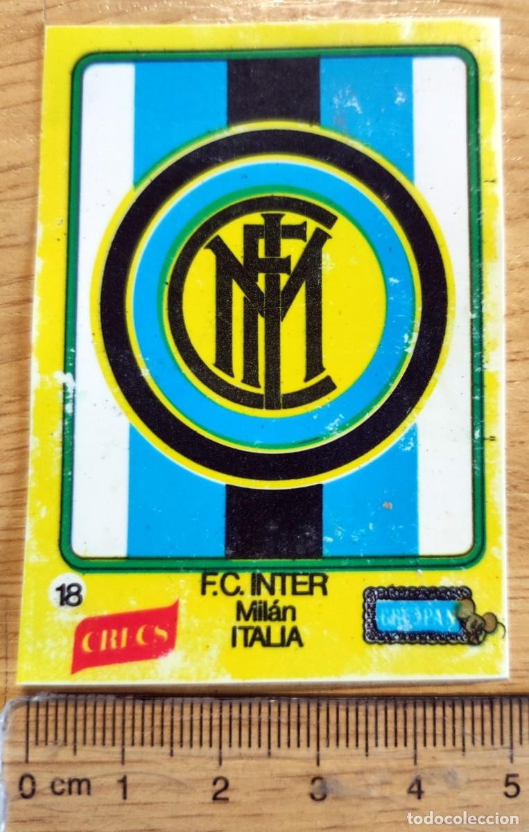 Cromos de f&uacute;tbol: INTER MILAN F.C. CALCIO FUTBOL cromo n&ordm; 18 del &aacute;lbum de los Escudos de Cropan CRECS