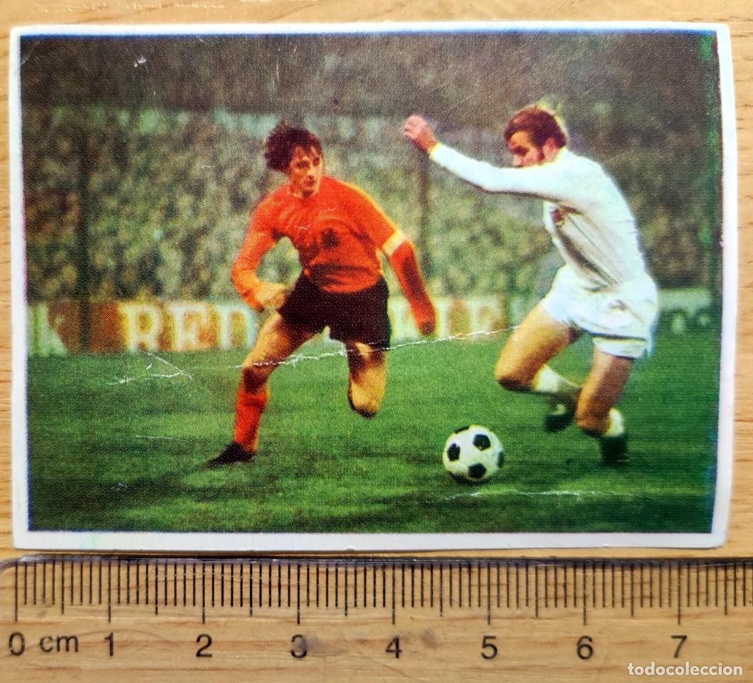 Cromos de F&uacute;tbol: AS&Iacute; JUEGO AL F&Uacute;TBOL JOHAN CRUYFF - CROPAN 1974 - 44 SERIE L HOLANDA / NORUEGA (NUNCA PEGADO)