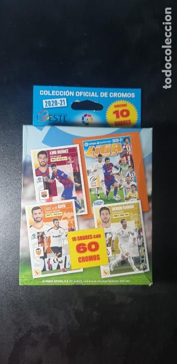Fu&szlig;ball-Sticker: Caja 10 sobres precintada Liga Este 2020-2021