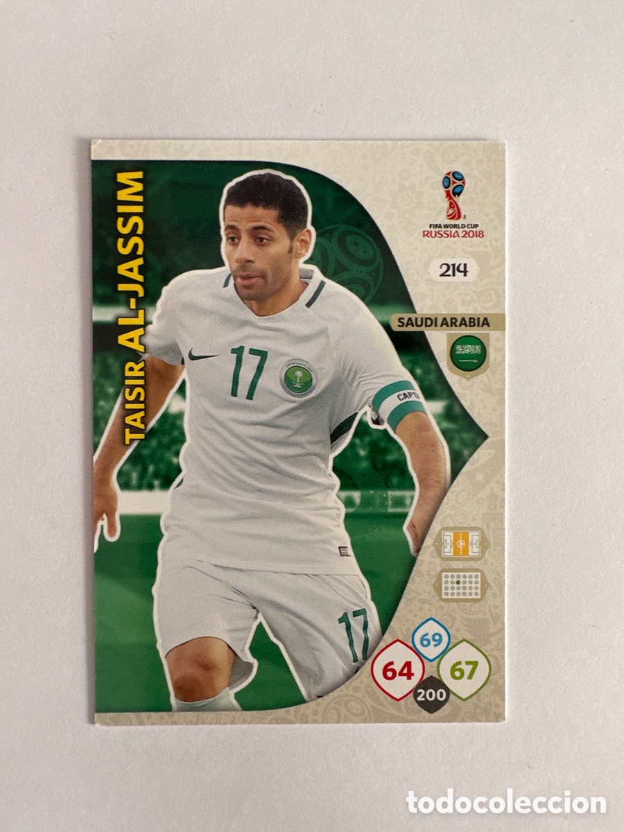 Cromos de F&uacute;tbol: TAISIR AL-JASSIM 214 ARABIA SAUD&Iacute; ADRENALYN MUNDIAL RUSIA 2018 FIFA WORLD CUP RUSSIA