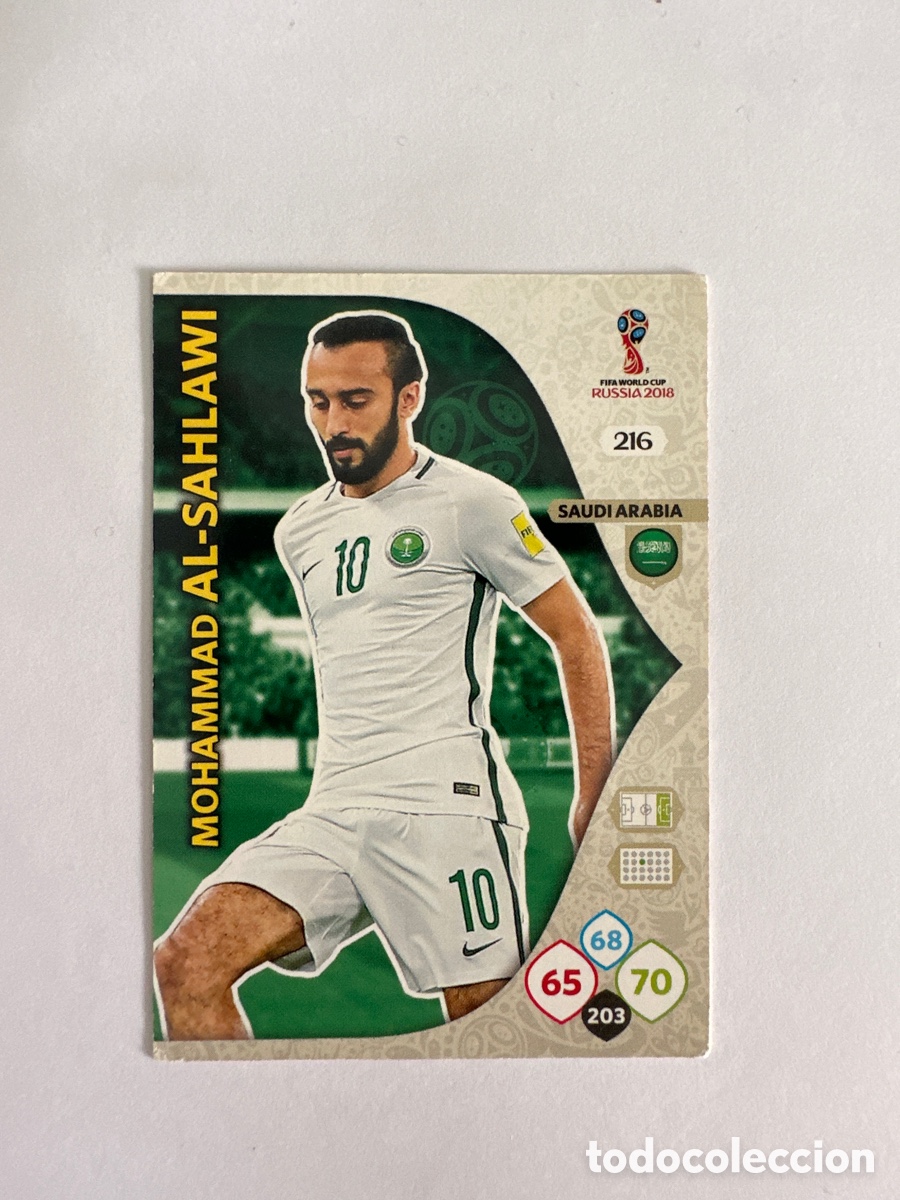 Cromos de F&uacute;tbol: MOJAMMAD AL-SAHLAWI 216 ARABIA SAUD&Iacute; ADRENALYN MUNDIAL RUSIA 2018 FIFA WORLD CUP RUSSIA