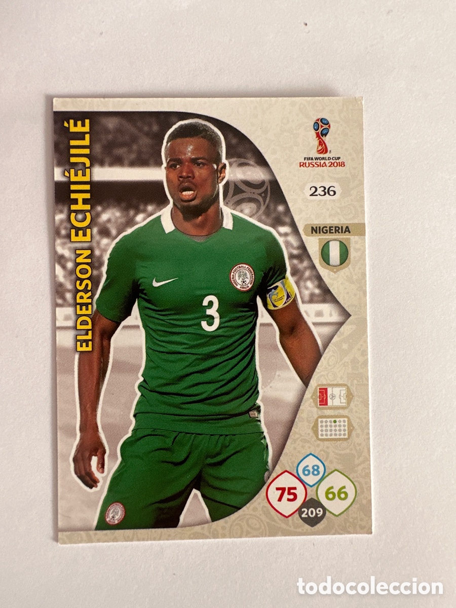 Cromos de F&uacute;tbol: ELDERSON ECHIEJILE 236 NIGERIA ADRENALYN MUNDIAL RUSIA 2018 FIFA WORLD CUP RUSSIA