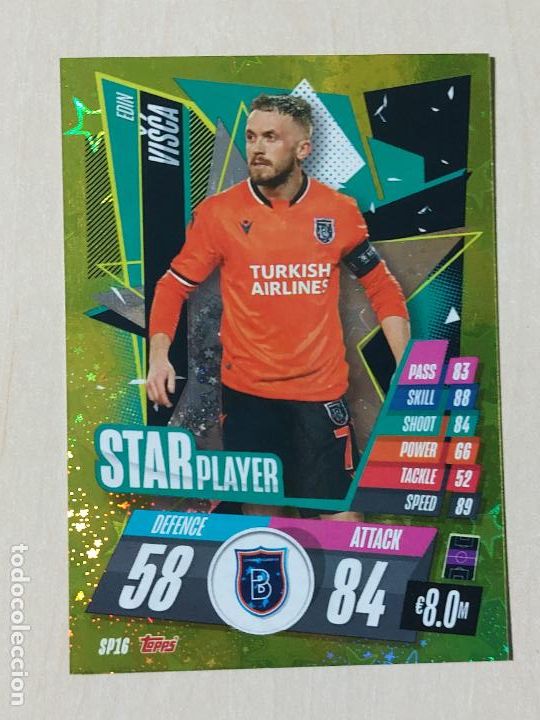 Football Stickers: N&ordm; SP 16 EDIN VISCA - TOPPS Match Attax Champions League 2020-21 - Star Players