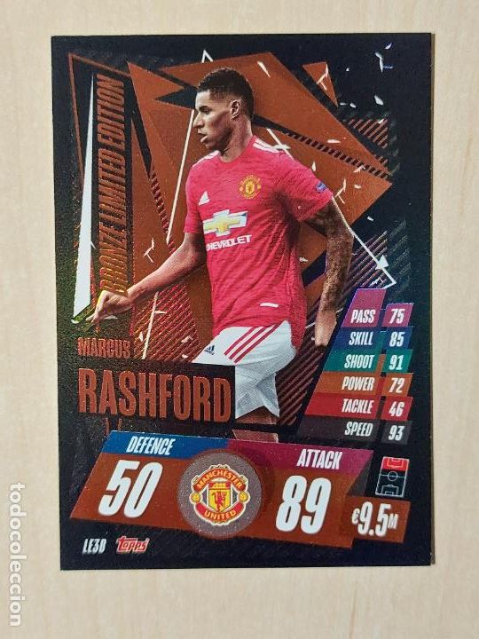 Cartes &agrave; collectionner de Football: N&ordm; LE3B RASHFORD - TOPPS Match Attax Champions League 2020-21 - Ediciones Limitada BROZE
