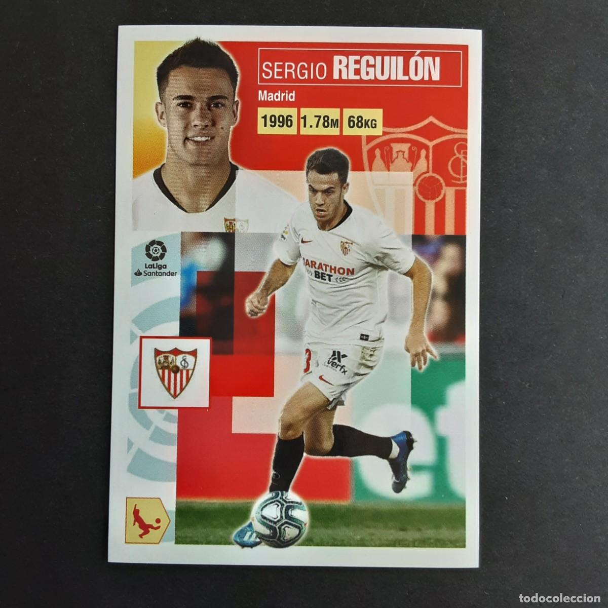 Figurine di Calcio: CROMO LIGA 2020 2021 20 21 COLECCIONES ESTE PANINI N&ordm;8 REGUILON-SEVILLA NUNCA PEGADO
