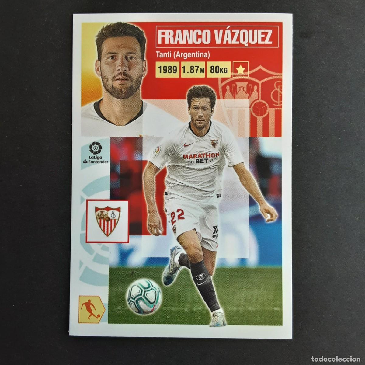 Figurine di Calcio: CROMO LIGA 2020 2021 20 21 COLECCIONES ESTE PANINI N&ordm;12A FRANCO VAZQUEZ-SEVILLA NUNCA PEGADO