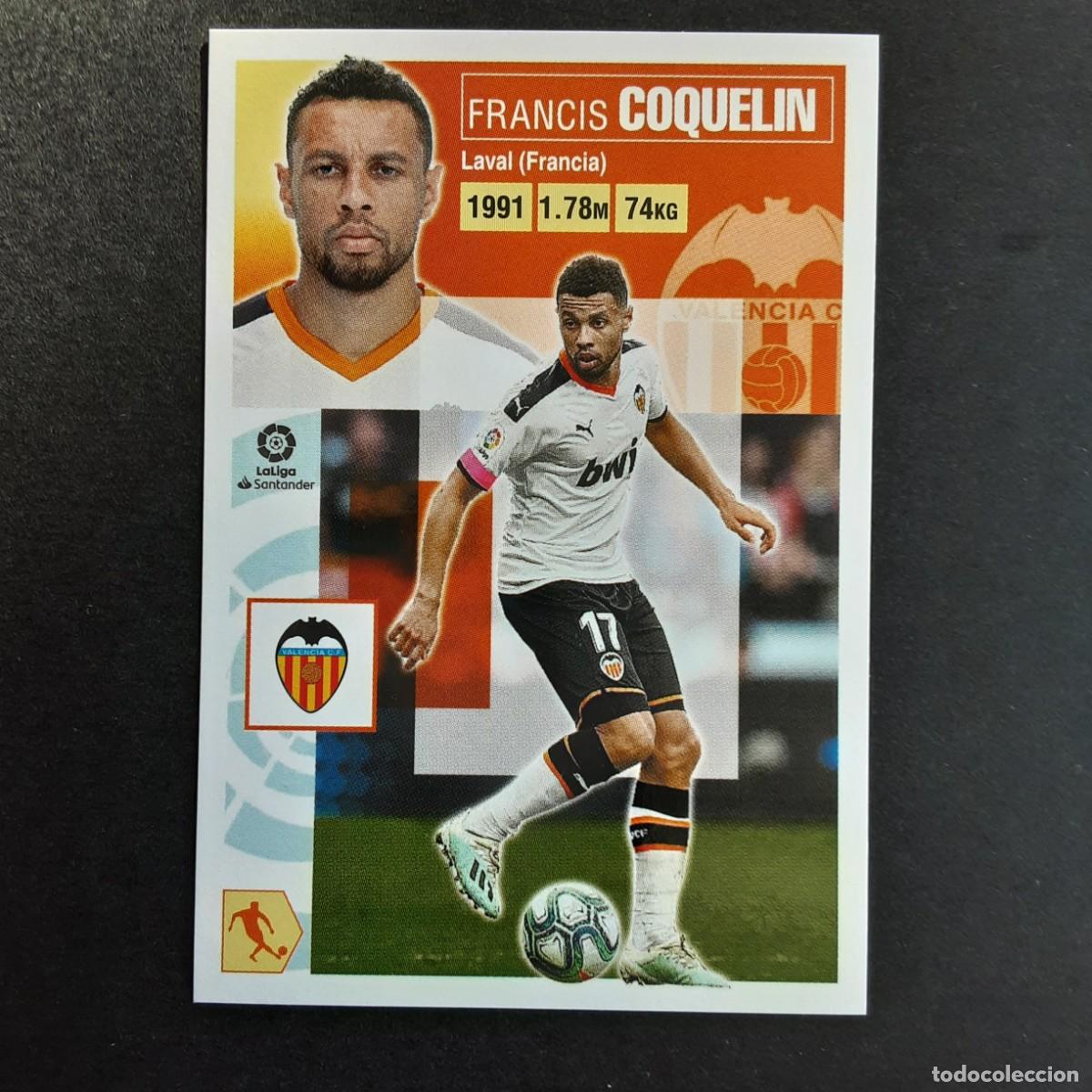 Cromos de F&uacute;tbol: CROMO LIGA 2020 2021 20 21 COLECCIONES ESTE PANINI N&ordm;10 COQUELIN-VALENCIA NUNCA PEGADO