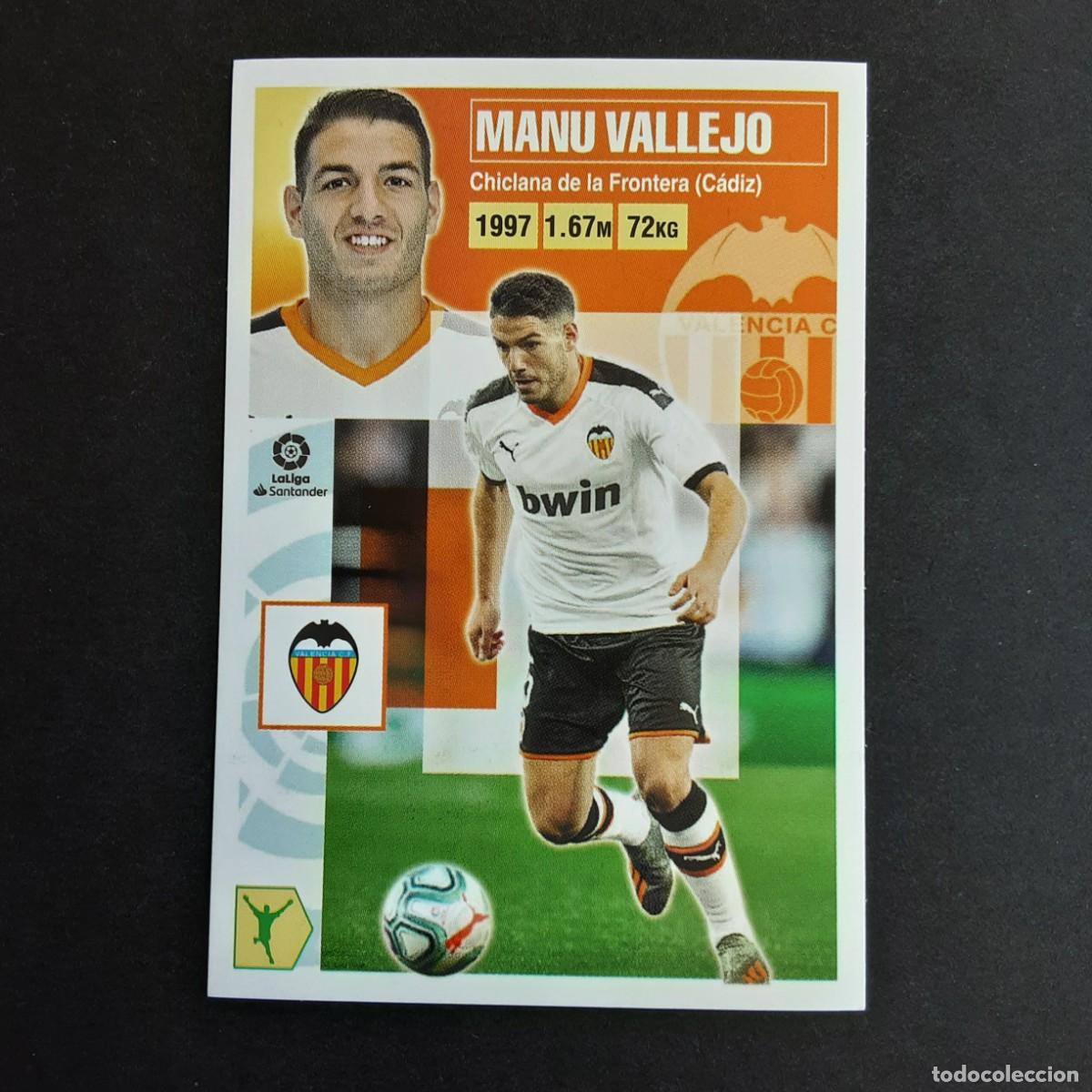Cromos de F&uacute;tbol: CROMO LIGA 2020 2021 20 21 COLECCIONES ESTE PANINI N&ordm;16B MANU VALLEJO-VALENCIA NUNCA PEGADO