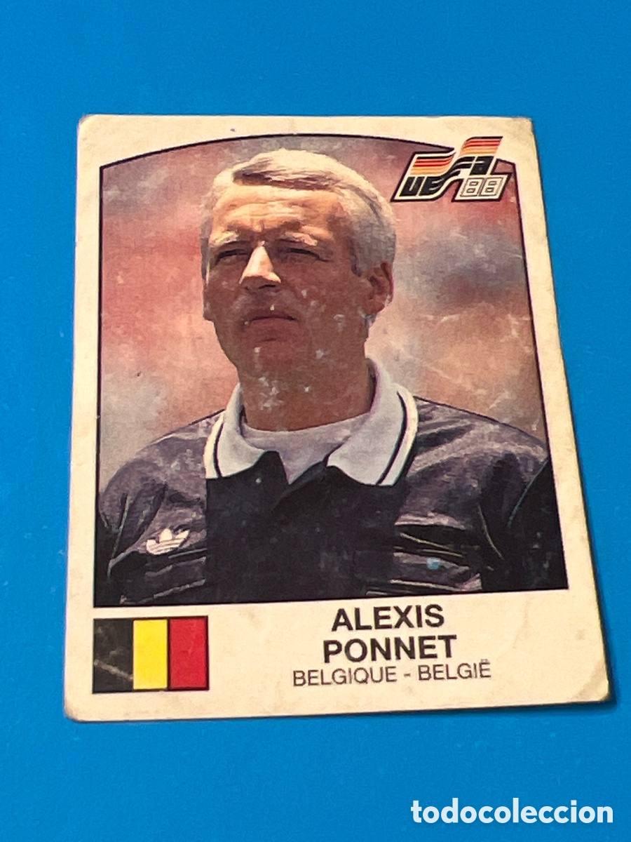 Fu&szlig;ball-Sticker: C4008. PANINI EUROCOPA ALEMANIA 1988 EURO 88 CROMO NUNCA PEGADO N&ordm; 264 ALEXIS PONNET BELGICA