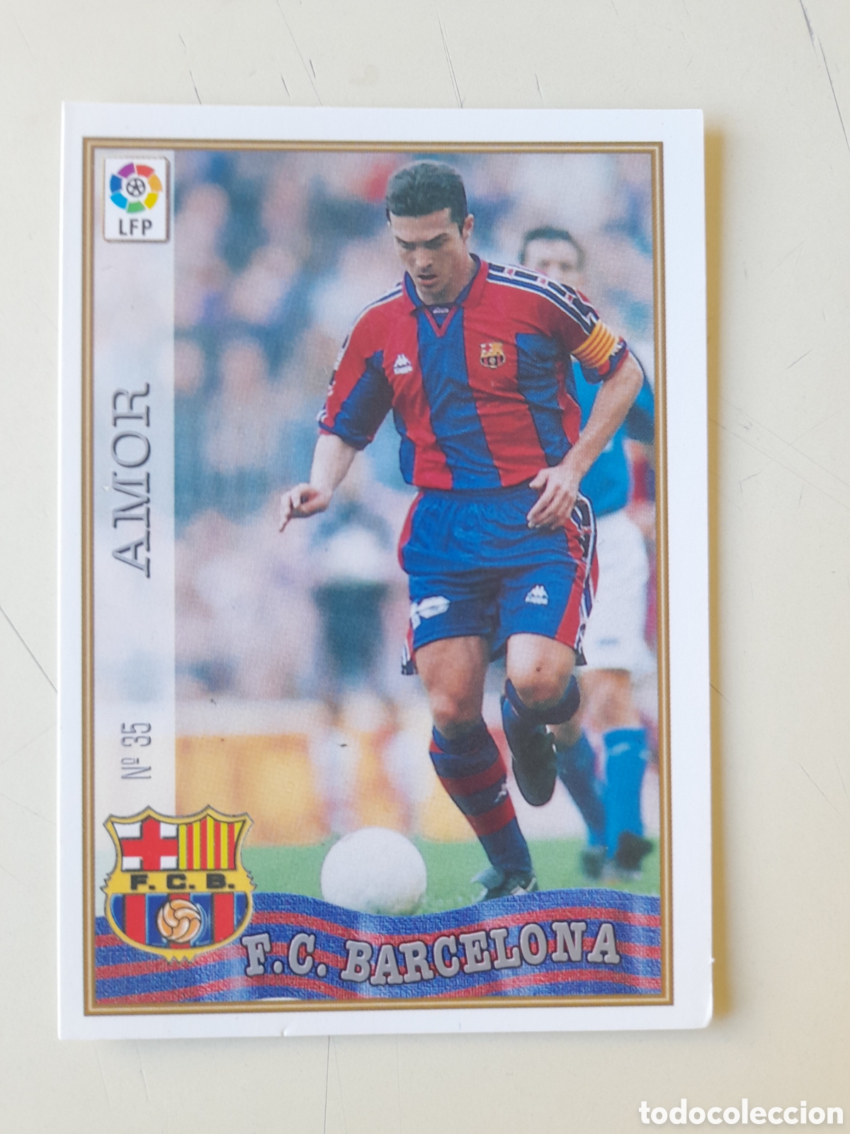 Cromos de f&uacute;tbol: N&deg;35 Amor Liga 97/98 MUNDICROMO 1997/1998