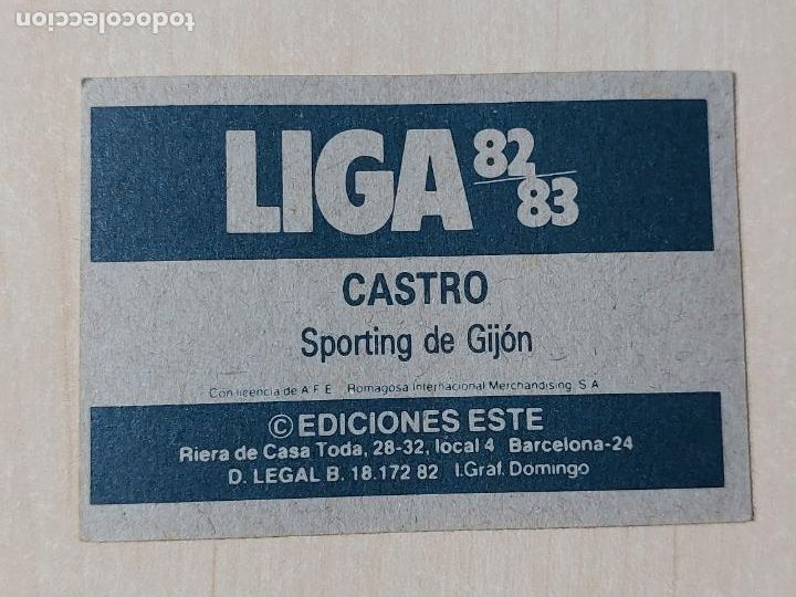 Cromos de f&uacute;tbol: EDICIONES ESTE 82 83 - CASTRO - CROMO - SPORTING DE GIJON - Foto 2