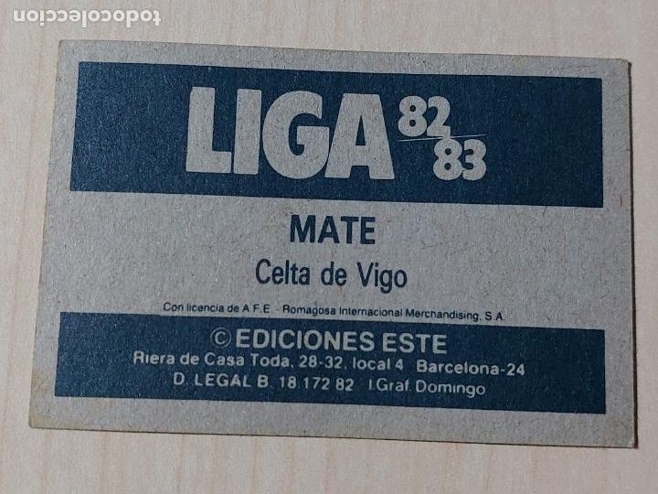 Cromos de f&uacute;tbol: EDICIONES ESTE 82 83 - MATE - CROMO - REAL CELTA DE VIGO - Foto 2