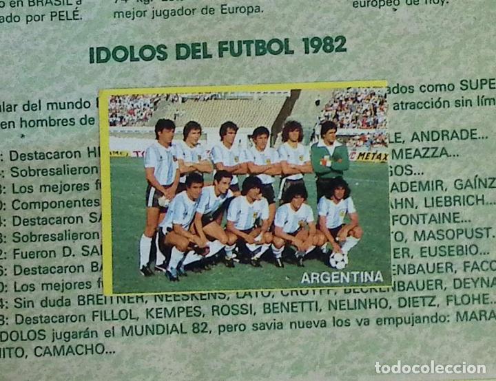 Cromos de F&uacute;tbol: FUTBOL EN ACCION DANONE MUNDIAL 82 N&ordm; 47 MARADONA ARGENTINA
