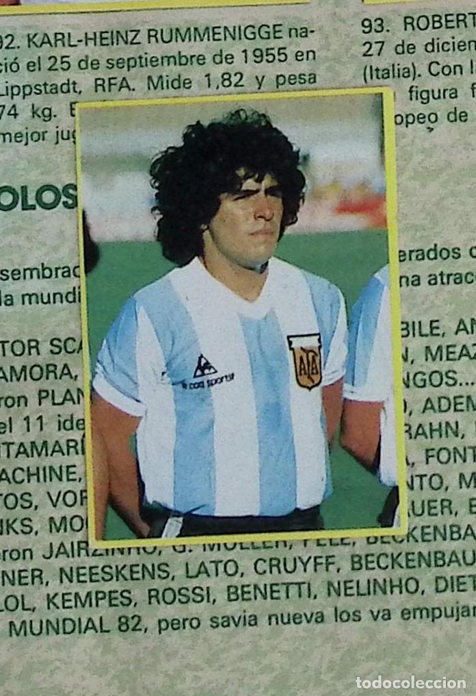 Cromos de F&uacute;tbol: FUTBOL EN ACCION DANONE MUNDIAL 82 N&ordm; 94 MARADONA