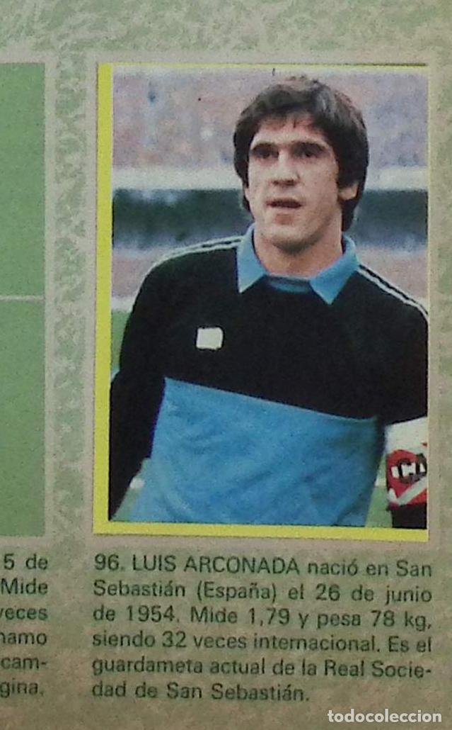 Football Stickers: FUTBOL EN ACCION DANONE MUNDIAL 82 N&ordm; 96 ARCONADA