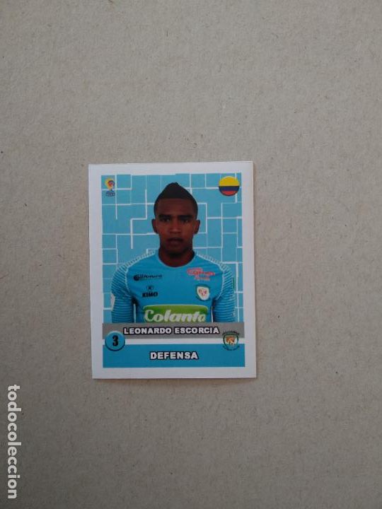 Cromos de F&uacute;tbol: LEONARDO ESCORCIA JAGUARES CROMO FUTBOL LIGA COLOMBIA 2018 BOYCOL COLECCIONES