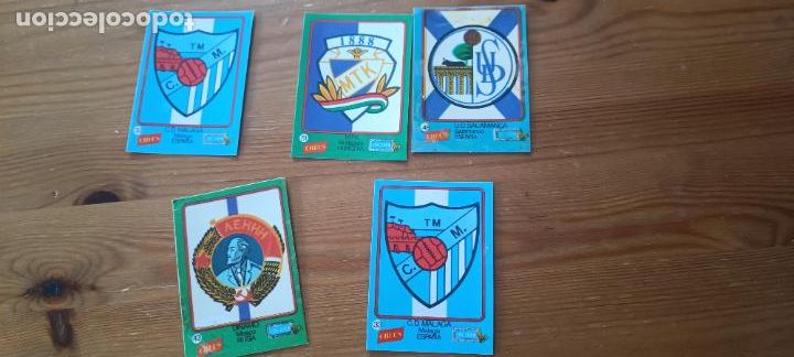Cromos de F&uacute;tbol: 5 cromos crecs Cropan Escudos equipos de futbol los de la foto