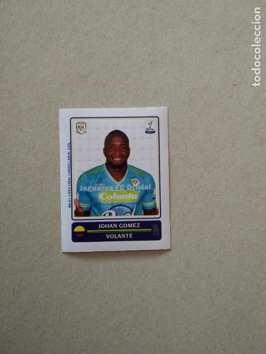 Cromos de F&uacute;tbol: 129 JOHAN GOMEZ JAGUARES CROMO FUTBOL LIGA COLOMBIA 2021 BOYCOL COLECCIONES
