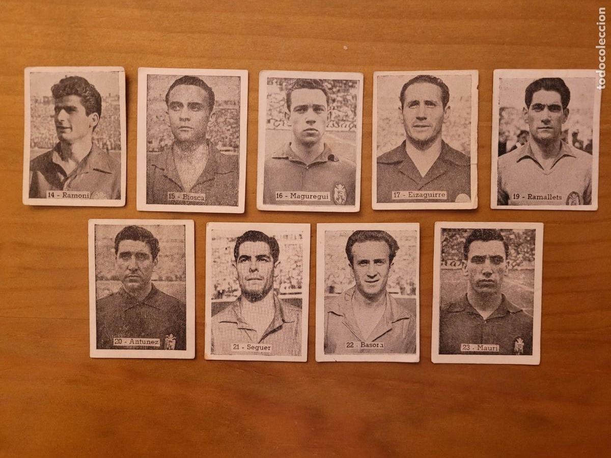 Cromos de F&uacute;tbol: INTERNACIONALES DEL F&Uacute;TBOL ESPA&Ntilde;OL, ED. COSTA, 1952.
