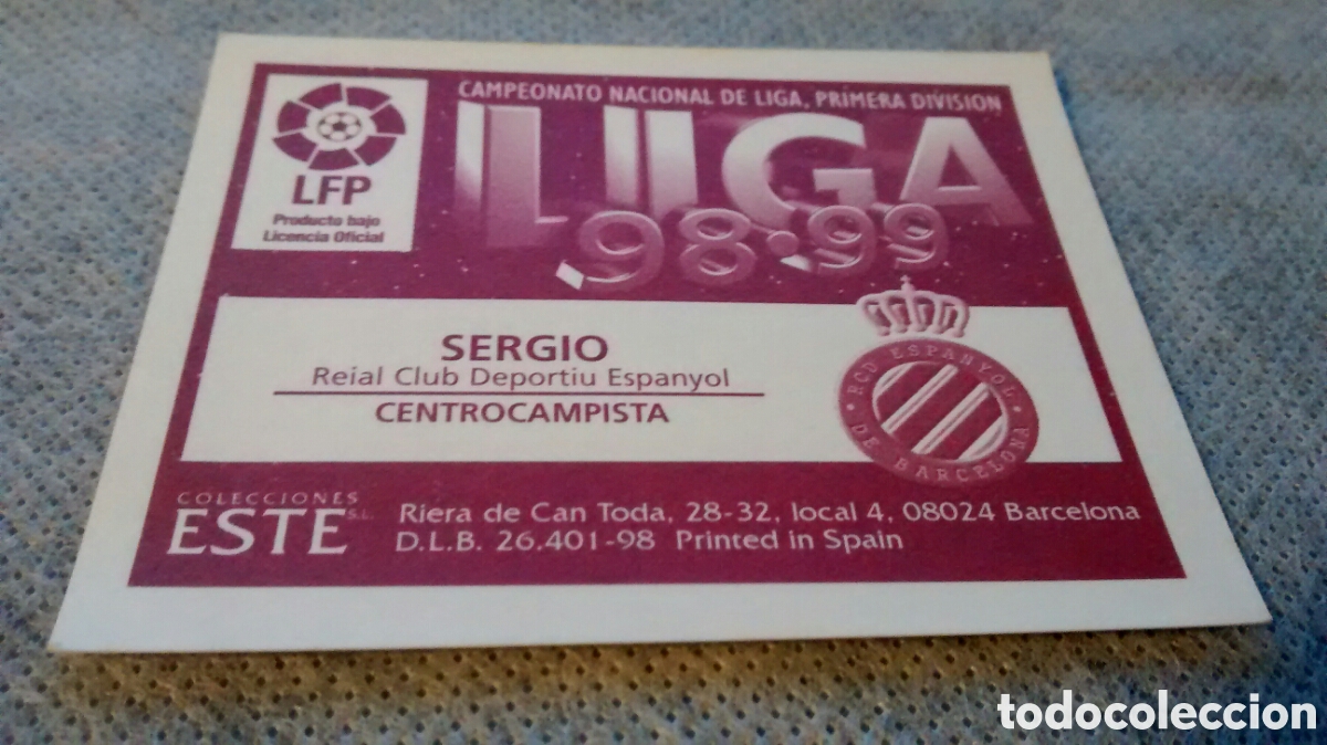 Cromos de f&uacute;tbol: 98 99 1998 1999 EDICIONES ESTE SERGIO - Foto 2