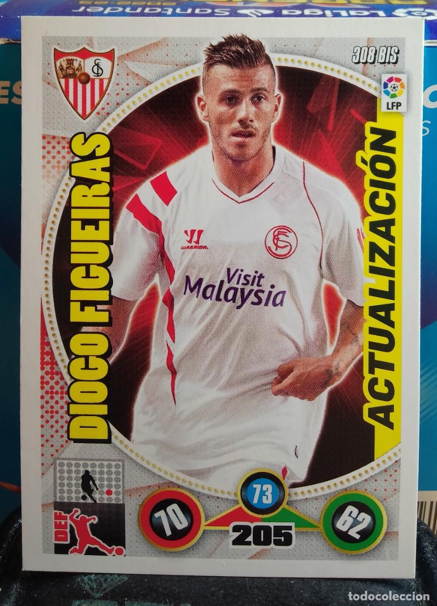 Fu&szlig;ball-Sticker: 308 BIS DIOGO FIGUEIRAS ACTUALIZACI&Oacute;N DEL SEVILLA ADRENALYN 2014 2015 PANINI 14 15
