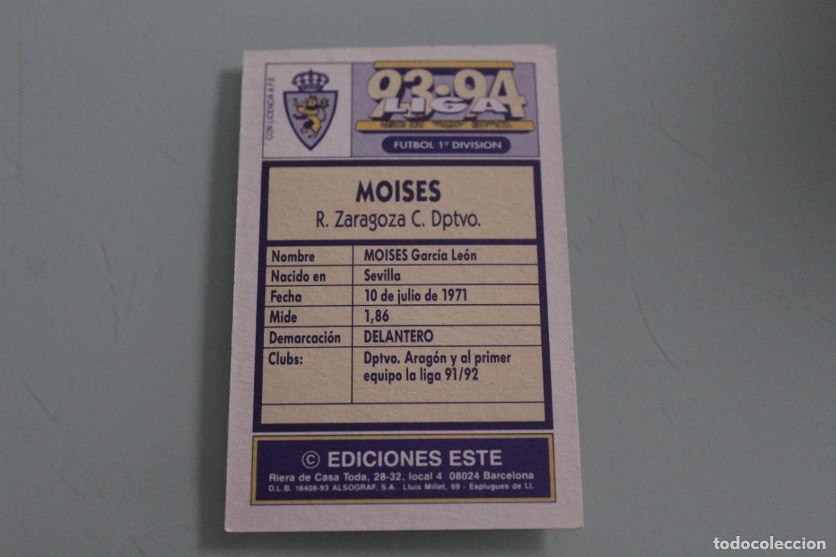 Cromos de f&uacute;tbol: ESTE 93 94 MOIS&Eacute;S SIN PEGAR - Foto 2