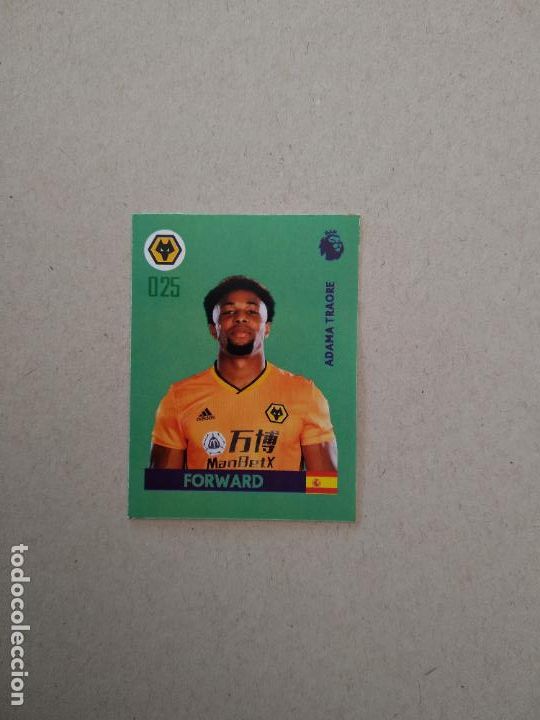 Cromos de Futebol: 25 ADAMA TRAORE WOLVES CROMO FUTBOL LIGA INGLESA 19-20 PREMIER LEAGUE 2019-2020 BOYCOL