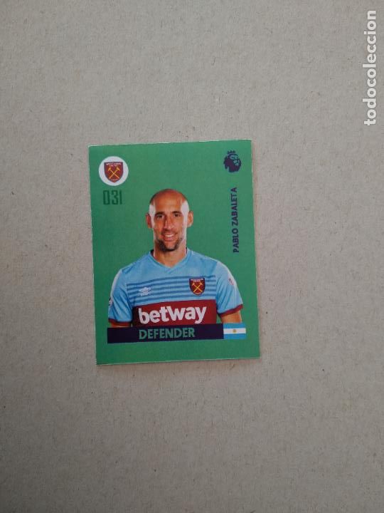 Cromos de Futebol: 31 ZABALETA WEST HAM CROMO FUTBOL LIGA INGLESA 19-20 PREMIER LEAGUE 2019-2020 BOYCOL