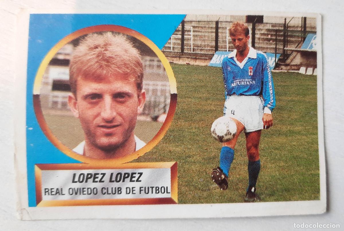 Figurine di Calcio: Cromo f&uacute;tbol L&oacute;pez L&oacute;pez Real Oviedo N&ordm; 15B Liga 1988 1989 Ediciones Este SIN PEGAR muy dif&iacute;cil