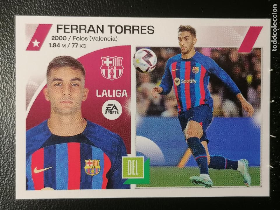 Cromos de F&uacute;tbol: 17 FERRAN TORRES BARCELONA LIGA ESTE PANINI 2023 2024 23 24